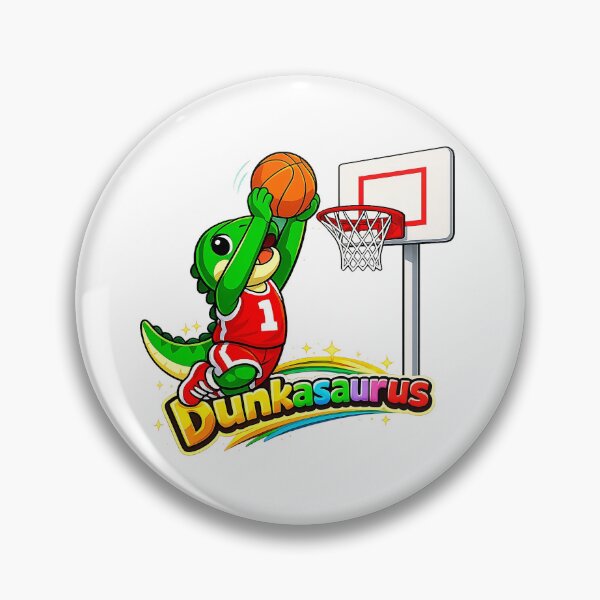 Item preview, Rexy the T-Rex is a Dunkasaurus – Funny T-Rex Basketball Dunk Cartoon designed and sold by SandpiperDesign.