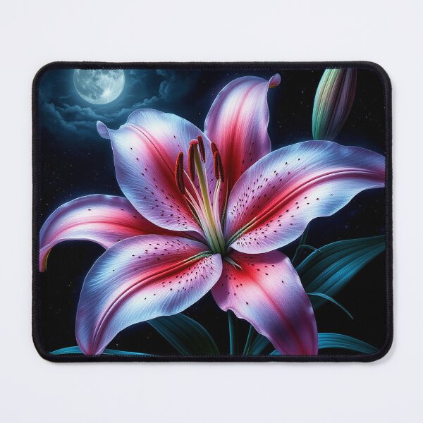 Item preview, Moonlit Lily Flower – Night Bloom Botanical Fantasy Art designed and sold by AmetistLight.