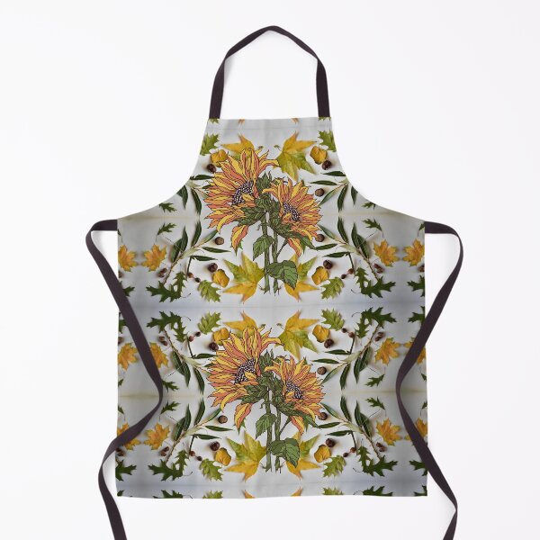 Item preview, Autumn herbarium collage with sunflowers designed and sold by mariya-ivanova.