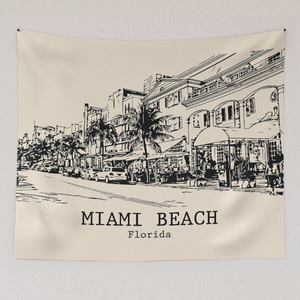 Artikelvorschau, Miami Beach - Florida entworfen und verkauft von Lakeric Cityscapes.