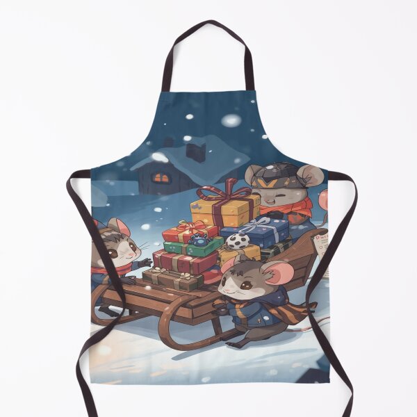 Item preview, Winter Gift Delivery – Cute Mice Christmas Illustration designed and sold by DreamistStore.