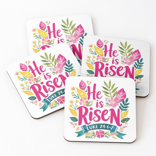 Item preview, He is Risen Easter Floral Gift for Christians Funny Gift Resurrection Day designed and sold by Anemon-Design.