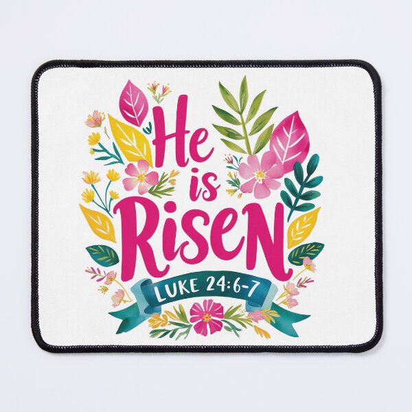 Item preview, He is Risen Easter Floral Gift for Christians Funny Gift Resurrection Day designed and sold by Anemon-Design.