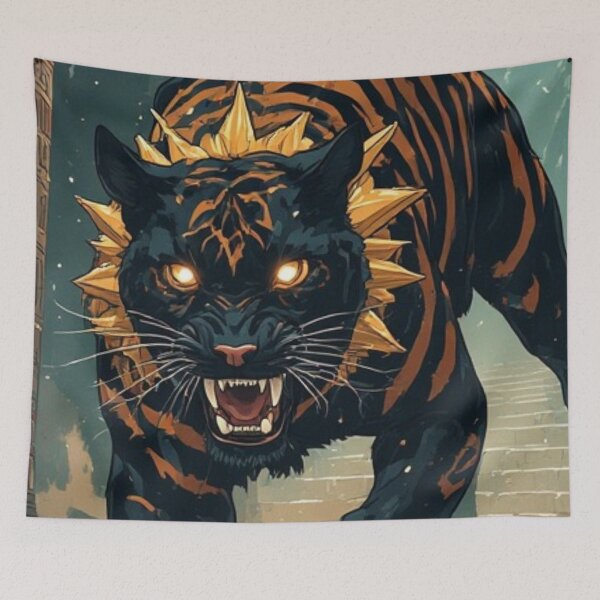 Item preview, Panther of Flame in Temple Frame designed and sold by SabaMirzique.
