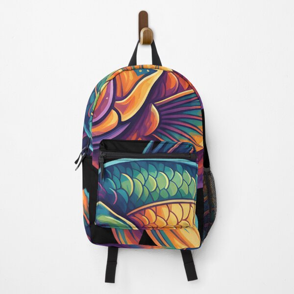 Item preview, Colorful Rainbow Fish Tropical Marine Life Vector Illustration designed and sold by DrawHandArt.