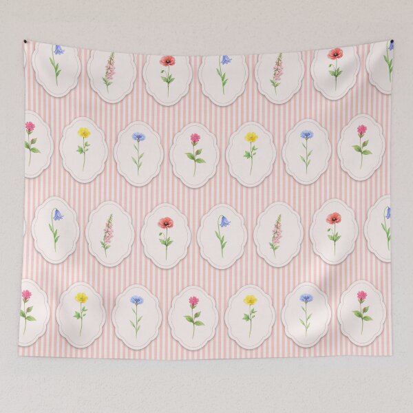 Item preview, Wild Flower Medallions from Meadow Botanicals Collection designed and sold by Studio Pico.