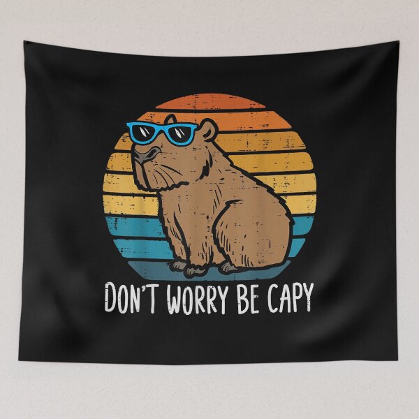 Item preview, Dont Worry Be Capy Capybara Retro Men Boys Kids Youth Women Art for Men Women Kids , Capybara Gift Lover  designed and sold by DZIRI NAJAT.