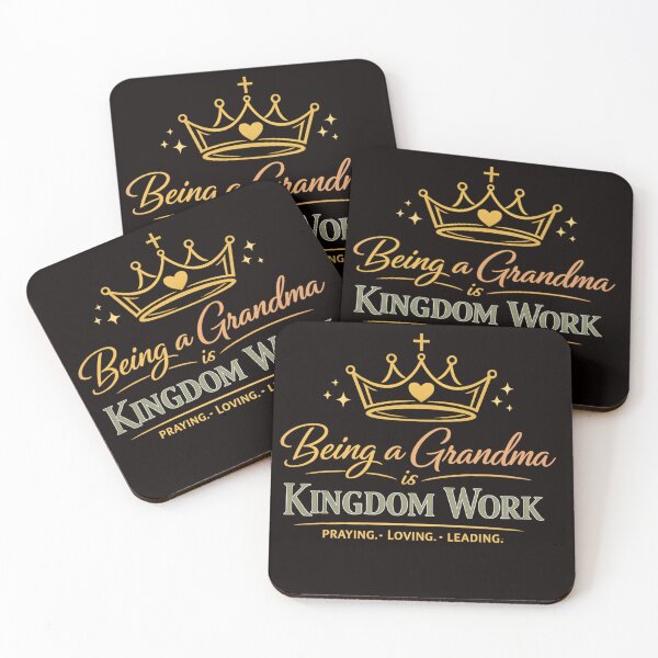 Item preview, Being a Grandma is Kingdom Work – Christian Grandma Crown Design designed and sold by FrameFlow.