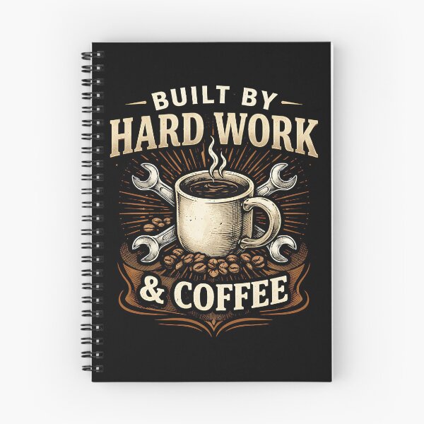 Item preview, Built by Hard Work and Coffee designed and sold by Plot Twist Outfitters.