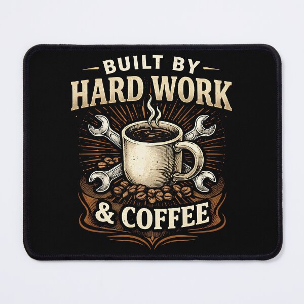 Item preview, Built by Hard Work and Coffee designed and sold by Plot Twist Outfitters.