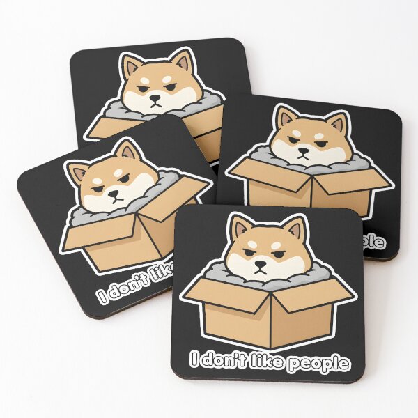 Item preview, I Don't Like People – Grumpy Shiba Inu in a Box | Funny Gift for Introverts designed and sold by Fuechse.
