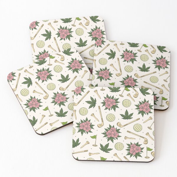 Item preview, Cannabis & Azalea Floral Golf Pattern – Modern Botanical Green Aesthetic designed and sold by Retro Street Studios.