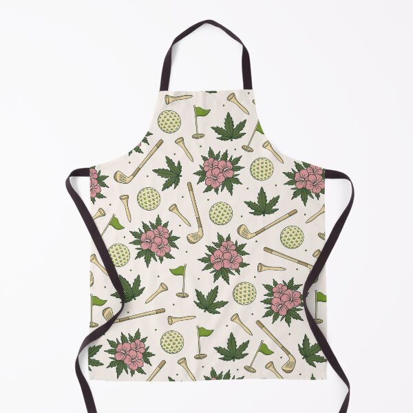 Item preview, Cannabis & Azalea Floral Golf Pattern – Modern Botanical Green Aesthetic designed and sold by Retro Street Studios.