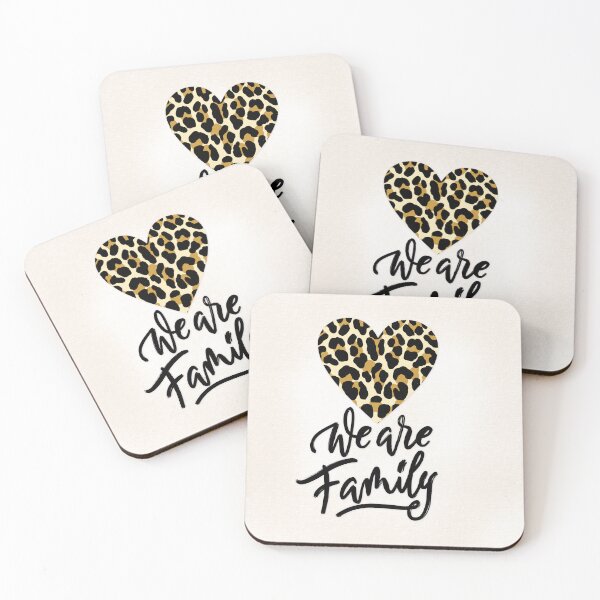 Item preview, We are family. With Heart. Leopard print designed and sold by Sandra Brezina.
