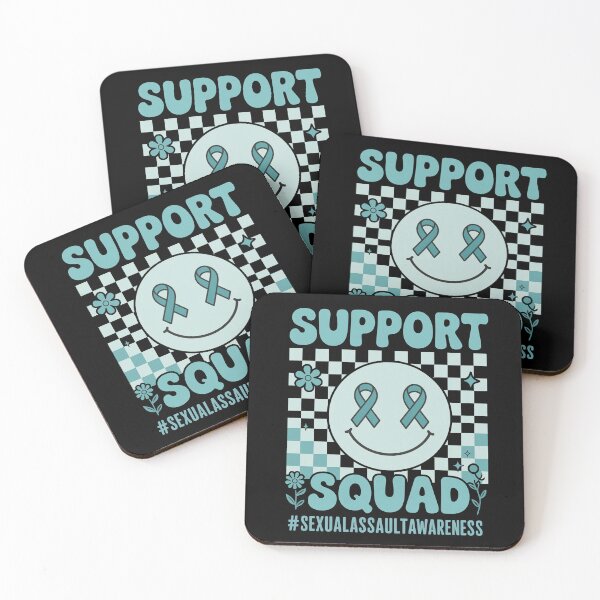 Item preview, Support Squad Sexual Assault Awareness Smile Teal Ribbon designed and sold by bongsentrang.