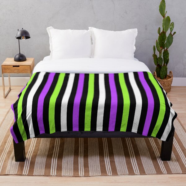 Item preview, Black and White, Green and Purple Stripes designed and sold by kitschandkawaii.