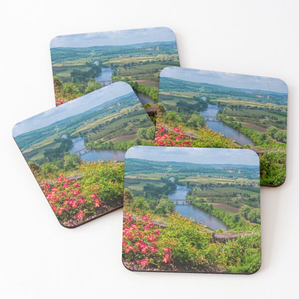 Item preview, Domme France View Overlooking the Dordogne River With Colourful Flowers designed and sold by acceleratorhams.