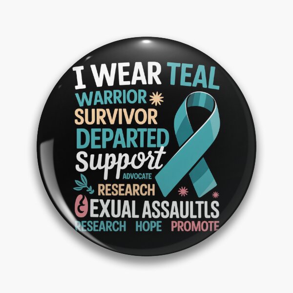 Item preview, I Wear Teal Sexual Assault Awareness Teal Ribbon Prevention designed and sold by bongsentrang.