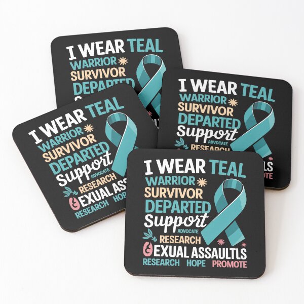 Item preview, I Wear Teal Sexual Assault Awareness Teal Ribbon Prevention designed and sold by bongsentrang.
