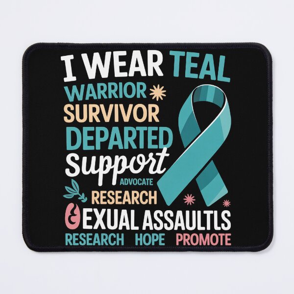 Item preview, I Wear Teal Sexual Assault Awareness Teal Ribbon Prevention designed and sold by bongsentrang.