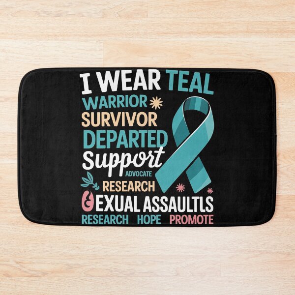 Item preview, I Wear Teal Sexual Assault Awareness Teal Ribbon Prevention designed and sold by bongsentrang.