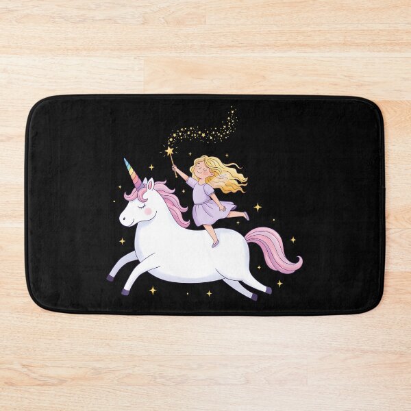 Item preview, Magical Princess Riding White Unicorn Fantasy Illustration Art designed and sold by DrawHandArt.