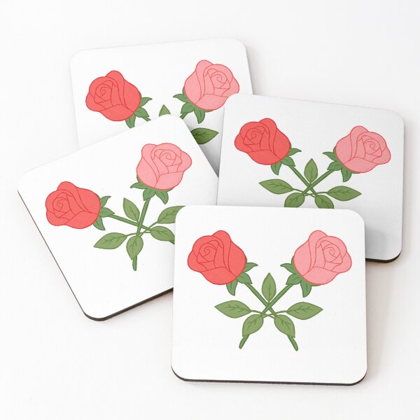Item preview, Red and Pink Rose Illustration designed and sold by MooBinArt.