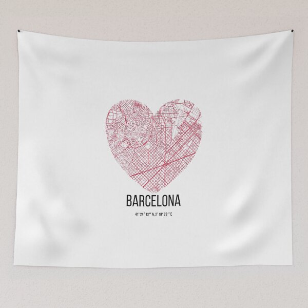 Item preview, Barcelona Spain poster map designed and sold by DopamineDr0p.