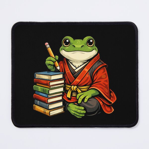 Item preview, Cute Frog Samurai Student – Smart Study Pop Art Illustration designed and sold by ColorSplash123.