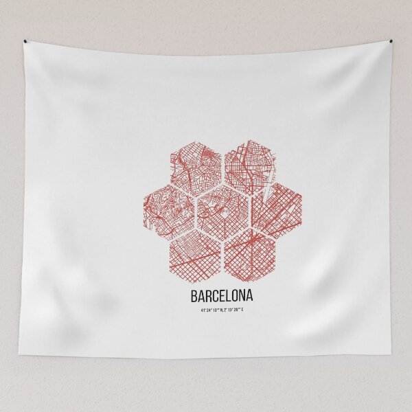 Item preview, Barcelona Spain poster map2 designed and sold by DopamineDr0p.