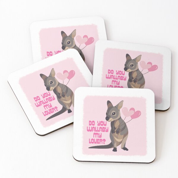 Item preview, Do You Wallaby My Lover? Cute Wallaby Valentine Pun Sticker designed and sold by Stuck-by-Ashley.
