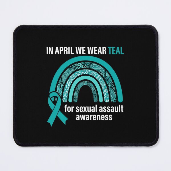 Item preview, In April We Wear Teal Sexual Assault Awareness Boho Rainbowr designed and sold by SyncSusscess.