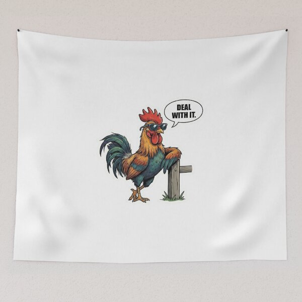 Item preview, Rooster Meme - Deal With It designed and sold by SiksisArt.
