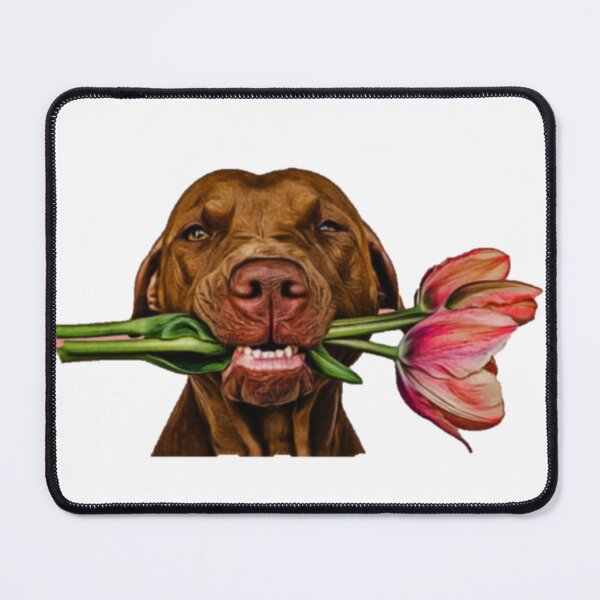 Item preview, The dog holds flowers designed and sold by NoxLand.