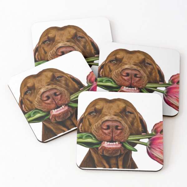 Item preview, The dog holds flowers designed and sold by NoxLand.