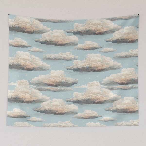 Item preview, Cute Clouds Pattern iPhone Case designed and sold by mari0n980.