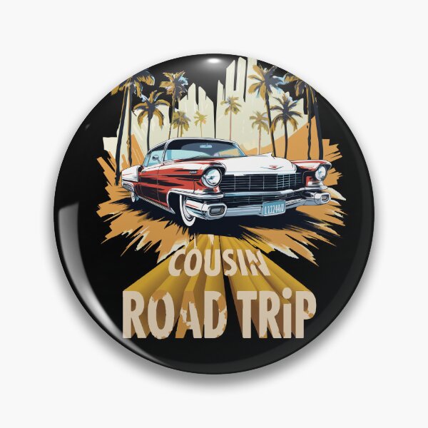 Aperçu de l'œuvre T-shirt « Voyage en voiture entre cousins » | Design vintage pour les vacances en famille créée et vendue par PixelWaveBD.