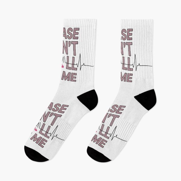 Item preview, Please Don’t Fall for Me Minimal Nurse Socks Design designed and sold by PROPera-design.
