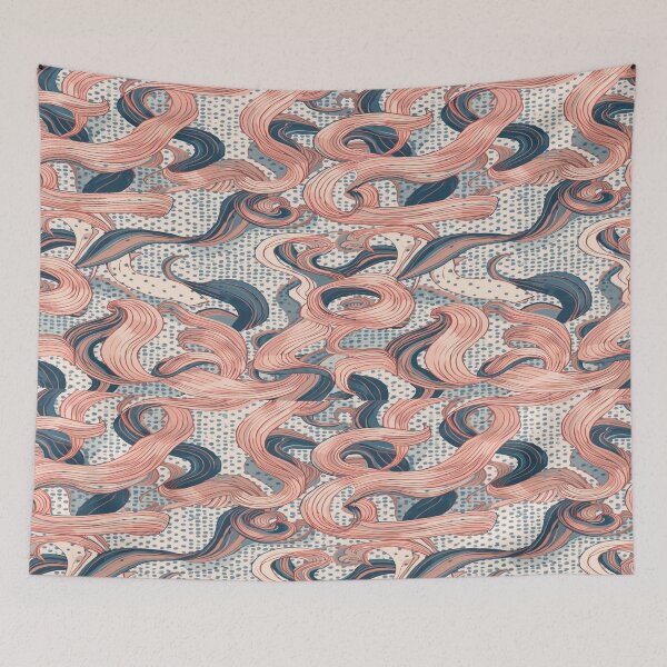 Item preview, Ribbon Pattern iPhone Case with Flowing Lines designed and sold by mari0n980.