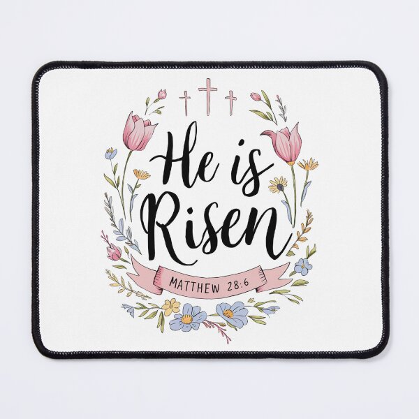 Item preview, He is Risen Easter Floral Gift for Christians Funny Gift Resurrection Day designed and sold by Anemon-Design.
