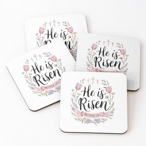 Item preview, He is Risen Easter Floral Gift for Christians Funny Gift Resurrection Day designed and sold by Anemon-Design.