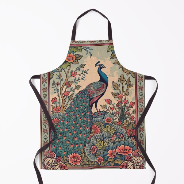 Item preview, Traditional Pichwai Peacock Garden Splendor | Royal Ethnic Indian Feather Art Print | Pichwai Style Peacock Illustration | Mughal Garden Heritage Print designed and sold by RSDigitalPrintDesign.