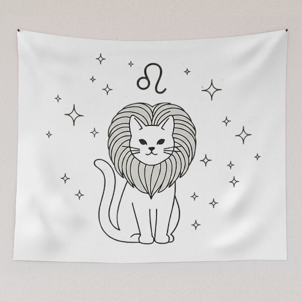 Item preview, Leo Zodiac Cat Astrology Art Print designed and sold by CuteKats.