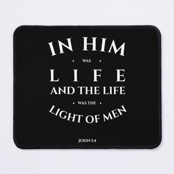 Item preview, John 1:4 Light of Men Bible Verse Typography designed and sold by Clothed in Scripture.