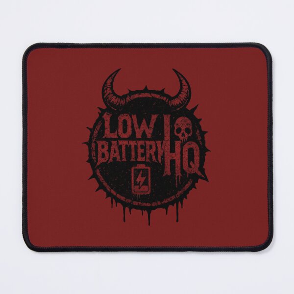 Item preview, LowBatteryHQ – Dripping Demon Battery Emblem (Red/Black Metal Edition) designed and sold by LowBatteryHQ.