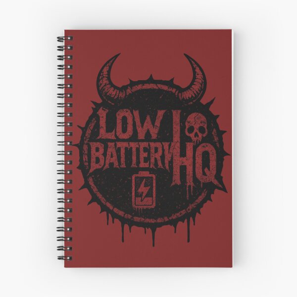 Item preview, LowBatteryHQ – Dripping Demon Battery Emblem (Red/Black Metal Edition) designed and sold by LowBatteryHQ.