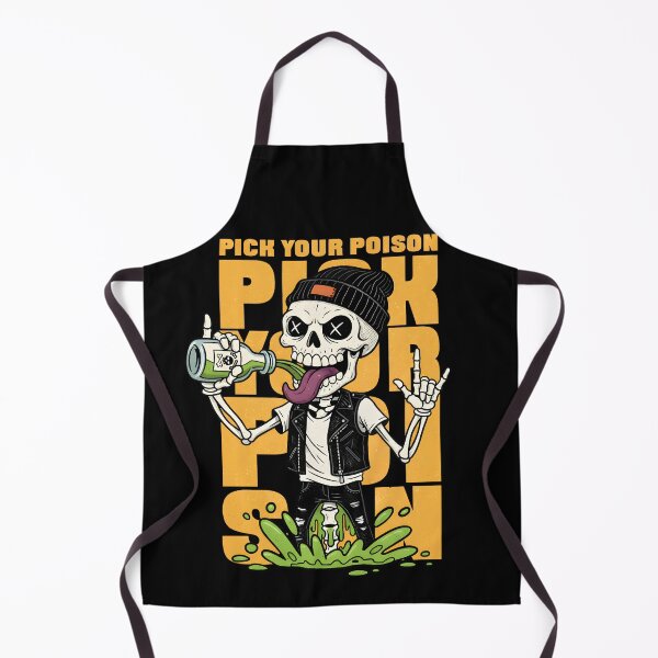 Item preview, Pick Your Poison Punk Skeleton Drinking Toxic Venom Art designed and sold by DrawHandArt.