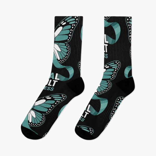Item preview, Teal Ribbon, Teal Butterfly, Sexual Assault Awareness designed and sold by cosmicncozyS.