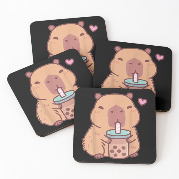 Item preview, Cute Capybara Kawaii Anime Drinking Bubble Tea Lover Girls Art for Men Women Kids , Capybara Gift Lover  designed and sold by DZIRI NAJAT.