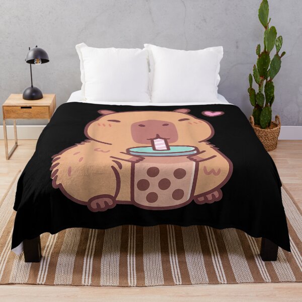 Item preview, Cute Capybara Kawaii Anime Drinking Bubble Tea Lover Girls Art for Men Women Kids , Capybara Gift Lover  designed and sold by DZIRI NAJAT.